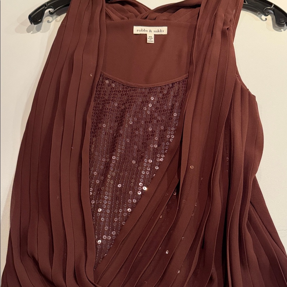 Robbi & Nikki by Robert Rodriguez Brown Tank Top